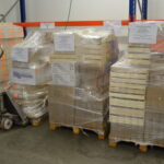 stock marchandise commande chariot élévateur