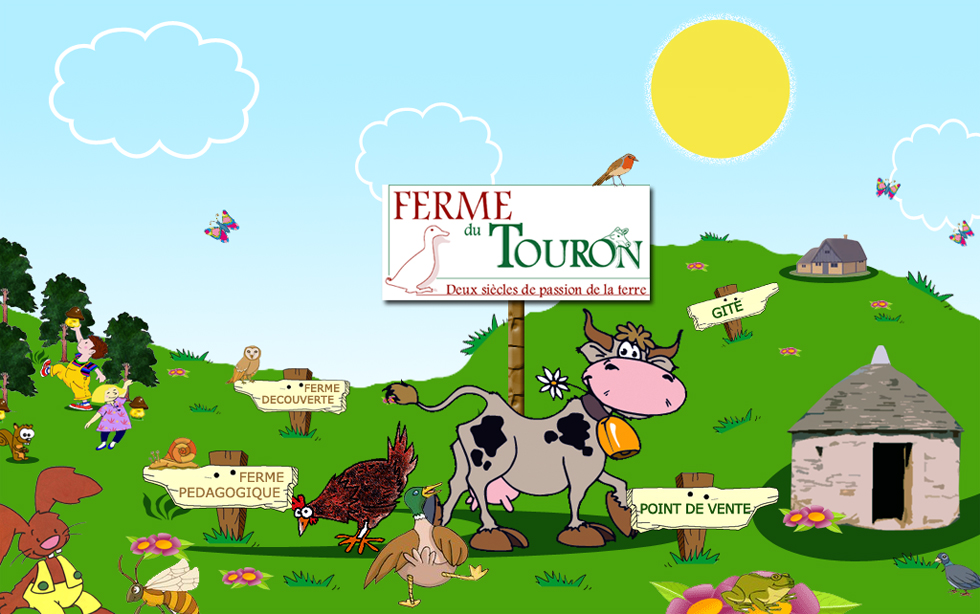 dessin présentation Ferme du Touron