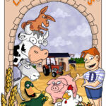 Dessin, logo, humour de ferme pédagogique